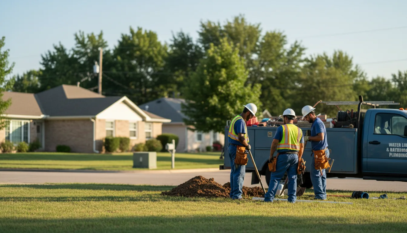 Residential water line and bathroom plumbing service in Julian, NE